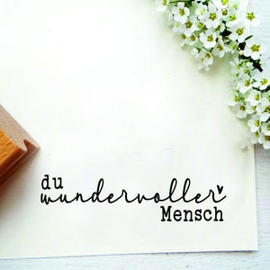 Stamp "you wonderful person" for gifts and tags