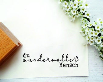 Stamp "you wonderful person" for gifts and tags
