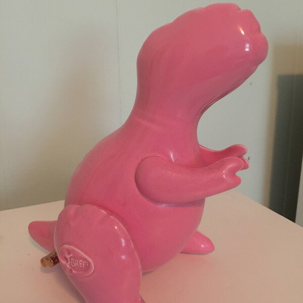RARE! Original Brett Kern Pink Ceramic T-Rex!