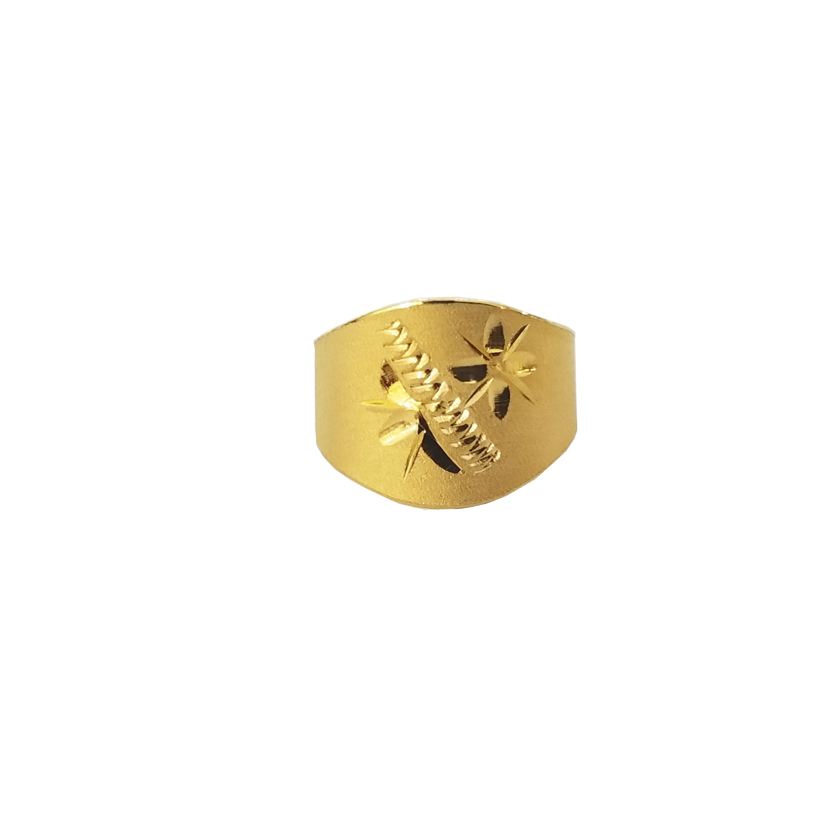 24k gold  Baby 99.9%  Pure Gold flower  1st year birthday ring  1.85 grams + gift box + lucky box+ free shipping