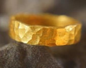 11 grams 6mm wide   99.9% pure 24k gold ring