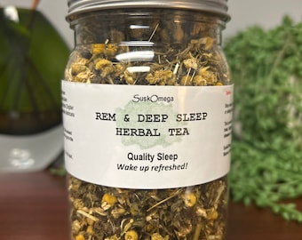 Deep Sleep Herbal Tea, Quality Restful Sleep, Wake Refreshed, REM Suskomega