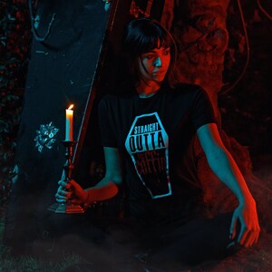 Straight Outta The Coffin Unisex T-Shirt | Gothic Streetwear | Vampire core Shirt | Coffin Core Clothing | Coffin Tee