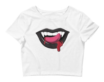 Get Bit Women's Crop Top - Vampire // Summer Goth // Vampiress