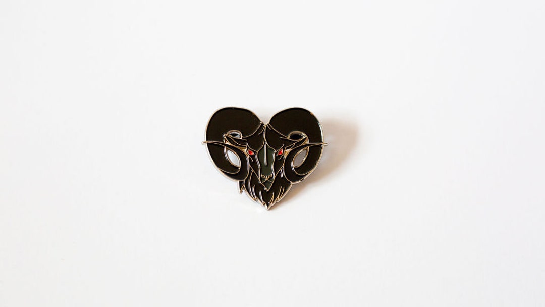 Baphomet Enamel Pin • Occult Goat Head • Goth Lapel Accessory - Etsy