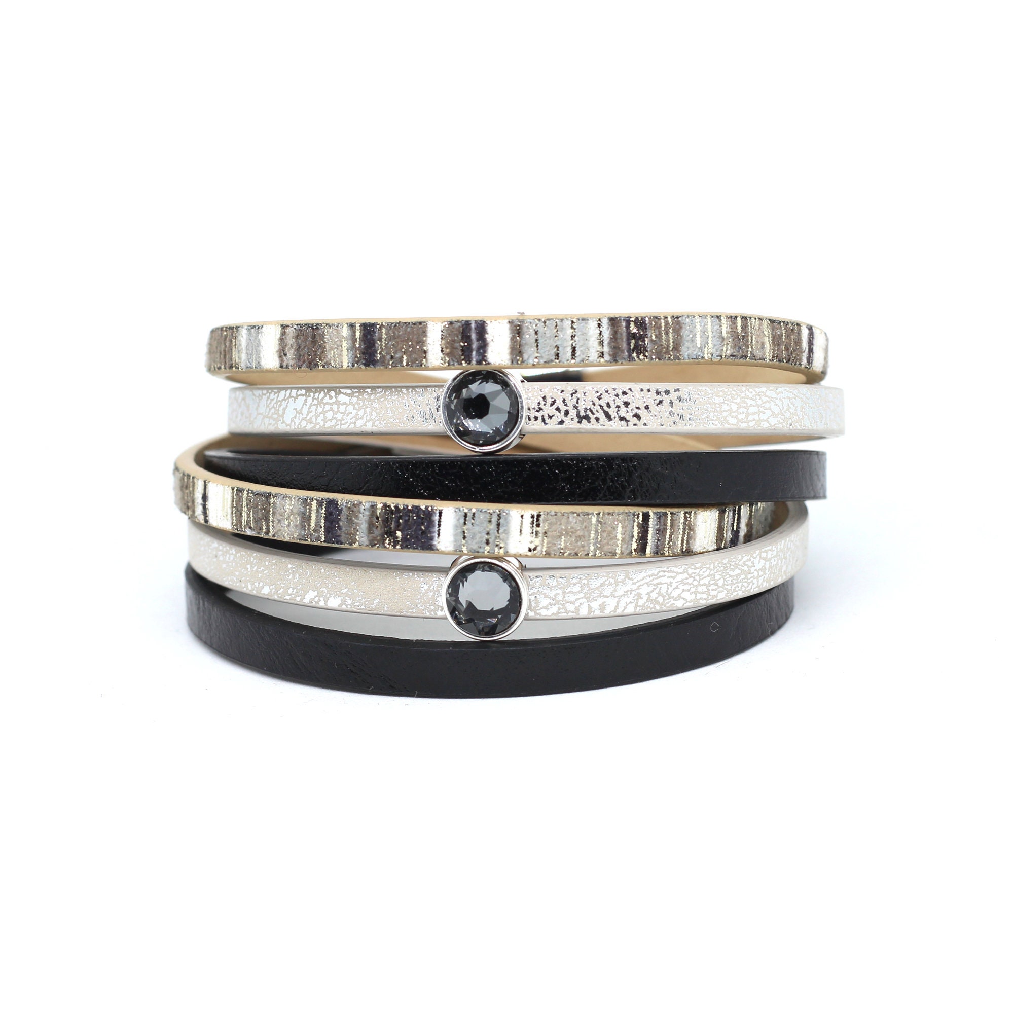 Double Wrap Bracelet With Swarovski 