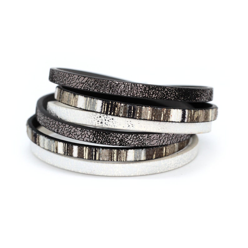 white leather wrap bracelet