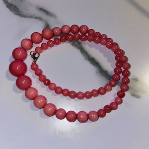 Collar de rodocrosita rosa