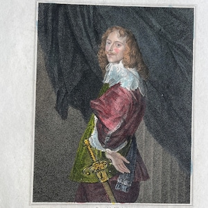 Antique British Nobility Engraving: Robert Dormer, Earl of Caernarvon