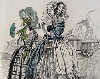 フランスのファッションプレート - 1880 年代 (プレート 9) - Etsy 日本