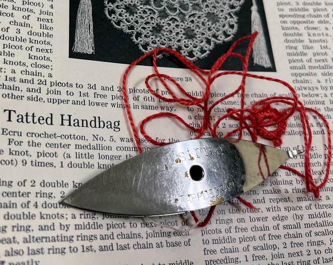 Early Vintage justrite Tatting Shuttle, Antique, Lace, Lacemaking