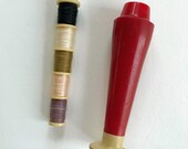 Vintage Sewing Etui Travel Mending Case, Needlework, Seamstress, Dressmaker, Notions, Gift, Display, Mending, Darning, Thread, Needles