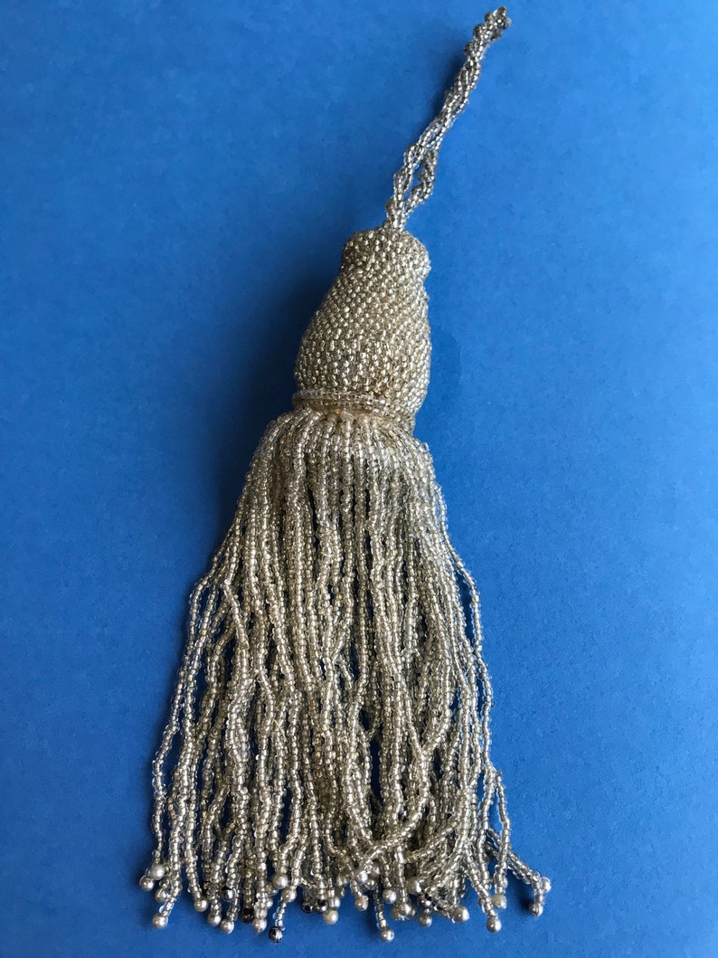 Lily 6/" Black Beaded Tassel Fringe Decorative Crafts Sewing Notions by Piece
