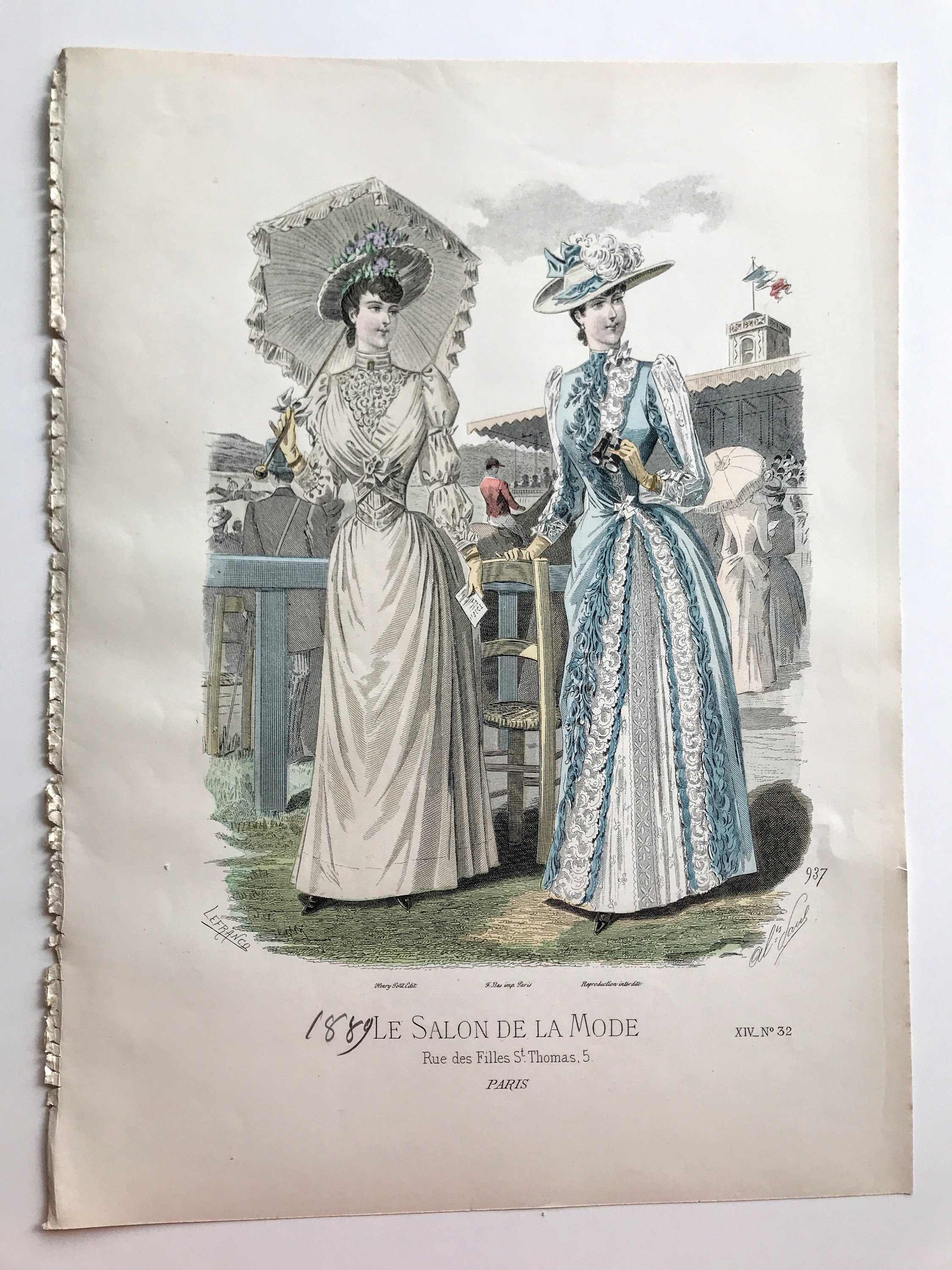 Victorian Era FRENCH Fashion Print / Le Salon de la Mode Etsy