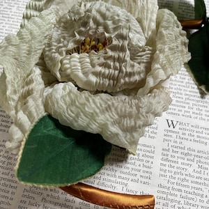 Cappello Nero Vintage Francia Anni 40 Copricapo Gros Grain Tessuto - Foto 2