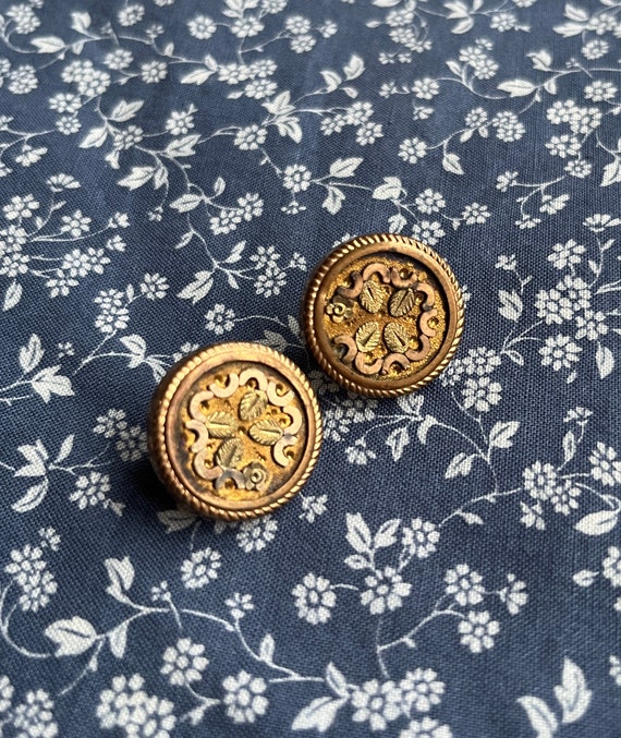 Pair of Antique Metal Shirt Studs, Vintage, Victor