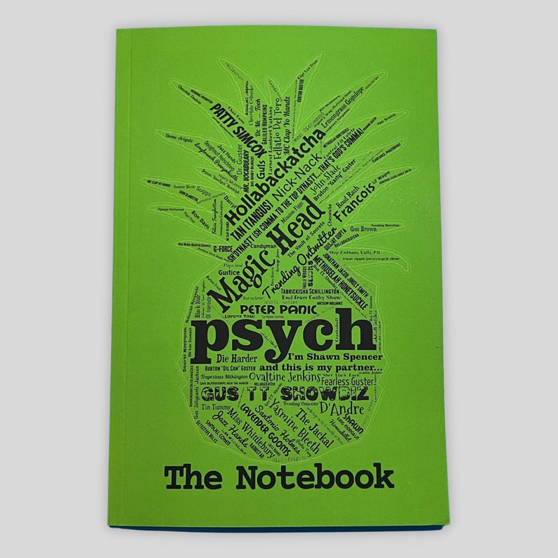 Psych The Notebook: For Fans of PsychTV show, gift for pineapple superfan, Shawn Spencer and Burton Gus Guster Lassiter Chief Vick image 3