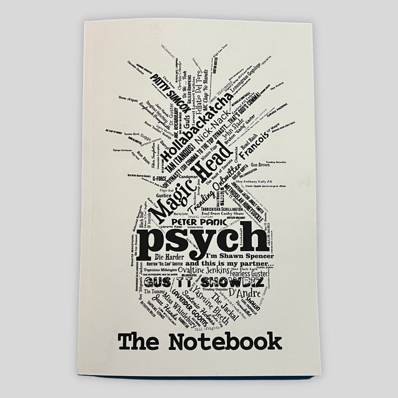 Psych The Notebook: For Fans of PsychTV show, gift for pineapple superfan, Shawn Spencer and Burton Gus Guster Lassiter Chief Vick image 2