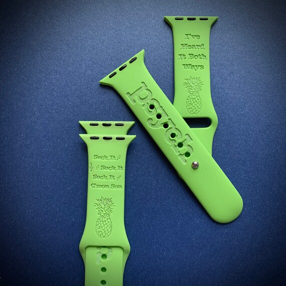 Monogrammed silicone apple watch clearance band