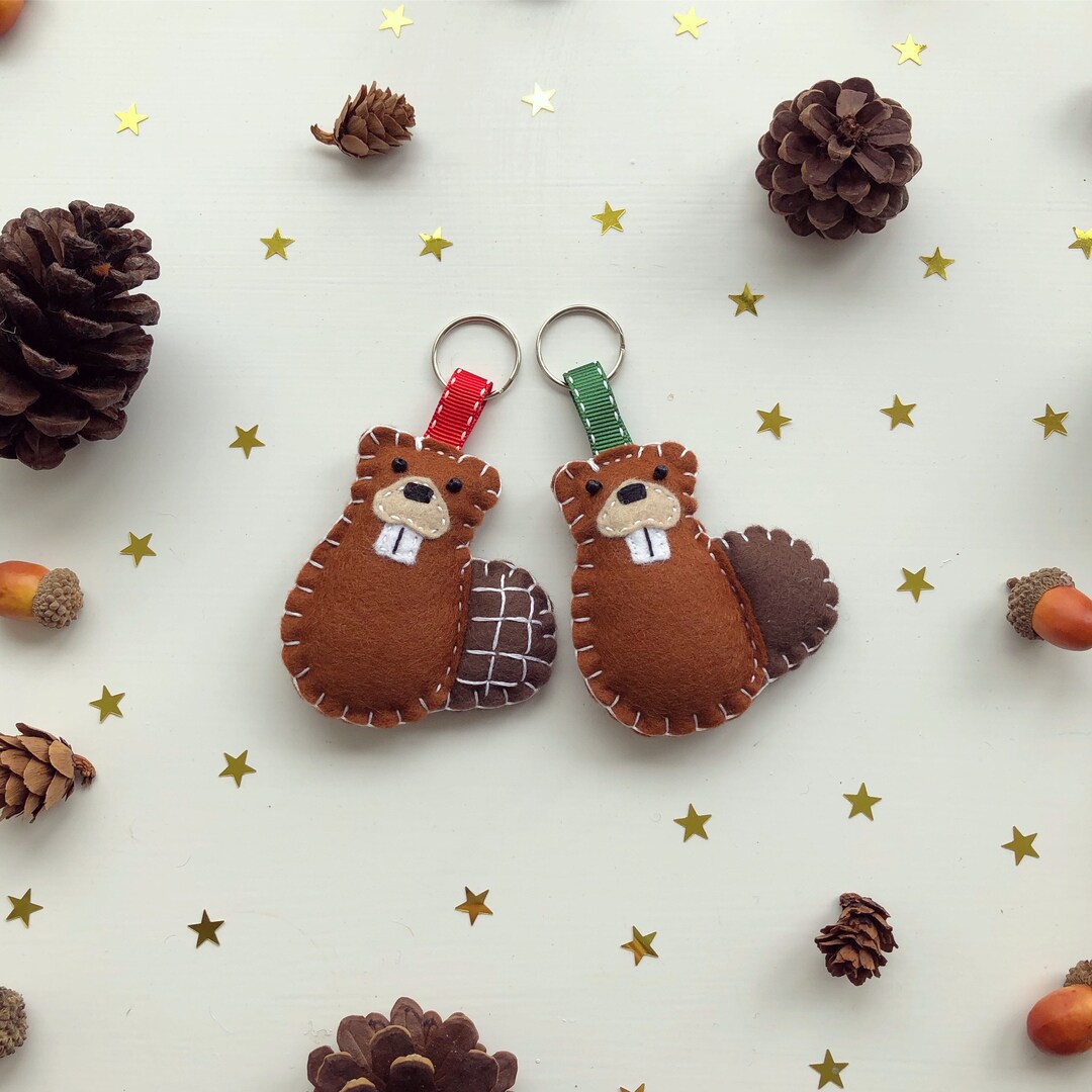 Handmade Felt Beaver Keychain/ Keyring Decoration Etsy UK
