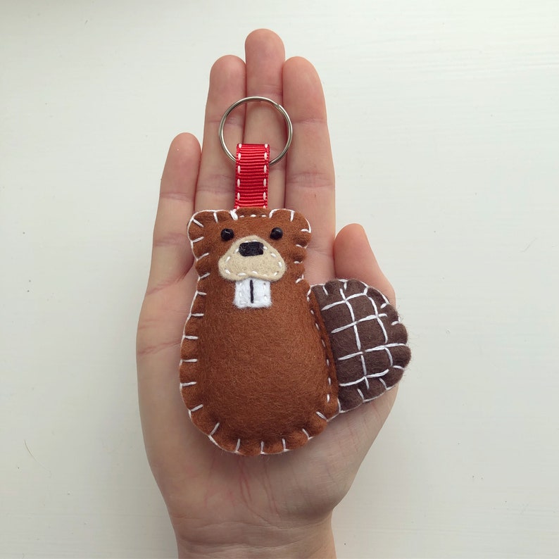 Handmade Felt Beaver Keychain/ Keyring Decoration Etsy