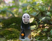 1pcs Spirited Away Characters Non-Face Man with Lamp Fairy Garden Supplies Succulent Terraium Accessories