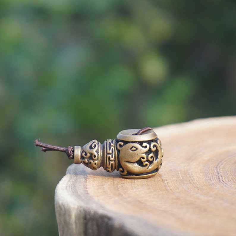 1set Bronze Guru Bead Carved Ancient Dragon Brass Guru Beads Etsy