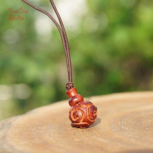 Natural Wood Bead Carved Curl Stripe Guru Beads ，Red Sandalwood Guru Beads DIY Accessories Jewelry Findings 10mm 12mm Size