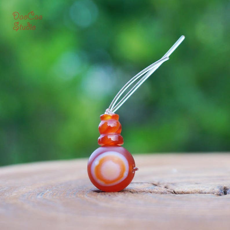 Natural Stone Guru Beads Red Agate Guru Bead With Eye Etsy