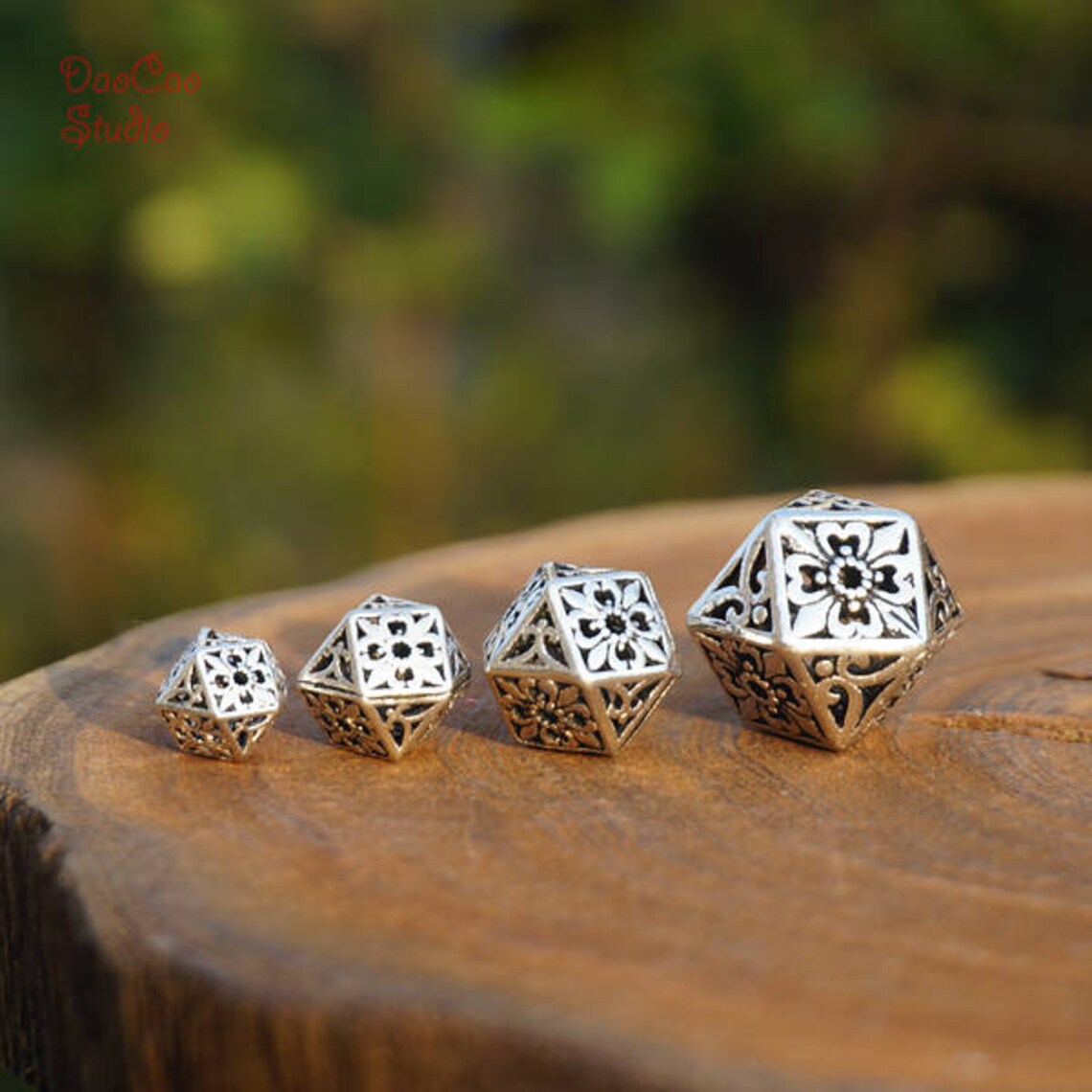 925 Sterling Silver Guru Bead Carved Flower Diamond Shape Etsy