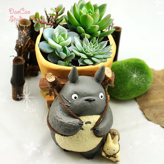 Fairy Garden Planter Pot Big Ro Back Basket Miniature Fairy Garden Planter Pot Big Ro Back Basket Miniature Ghibli Studio Supplies Succulent Terraium Diy Accessories 2 Size