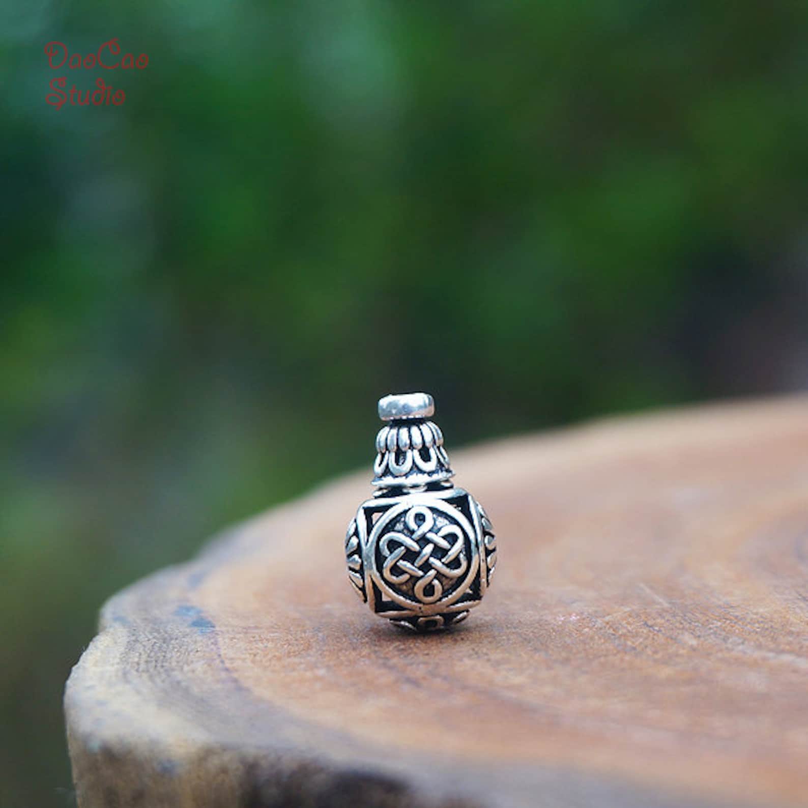 10mm 925 Sterling Silver Guru Beads Carved Chinese Knot Guru Etsy