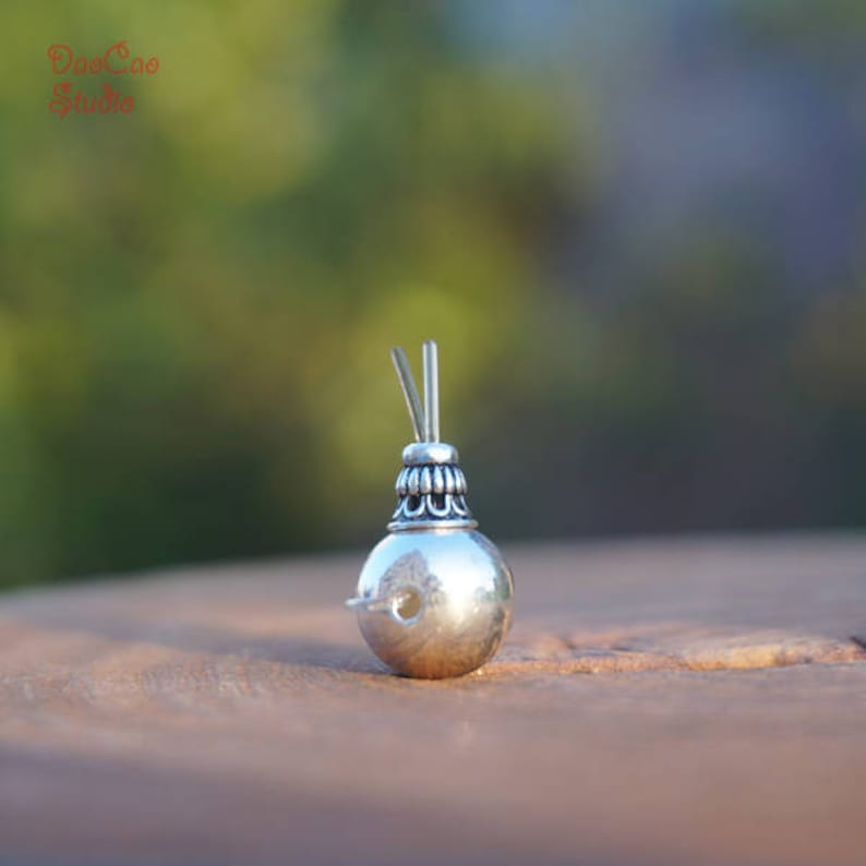 Sterling Silver Guru Beads Round Smooth Guru Bead Nepal Etsy