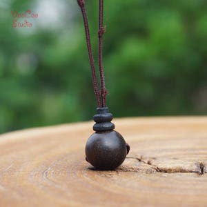 Natural Wood Guru Bead，Blackwood Ebony Sandalwood Round Guru Beads ,  Black Guru Beads Spacer Beads DIY Accessories Jewelry Findings 12mm