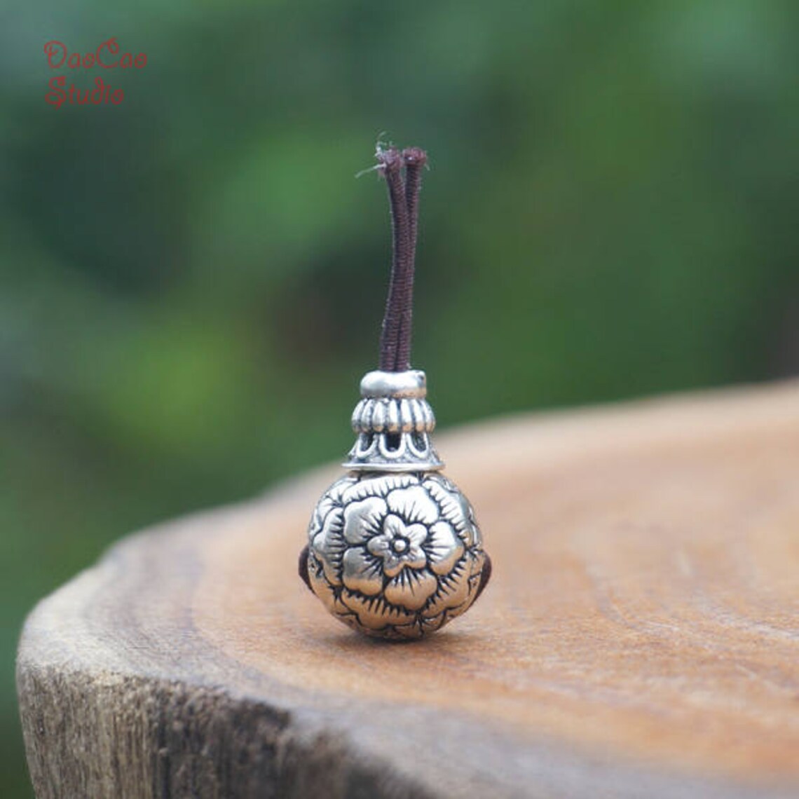 925 Sterling Silver Guru Beads Carved Big Flower Guru Bead Etsy