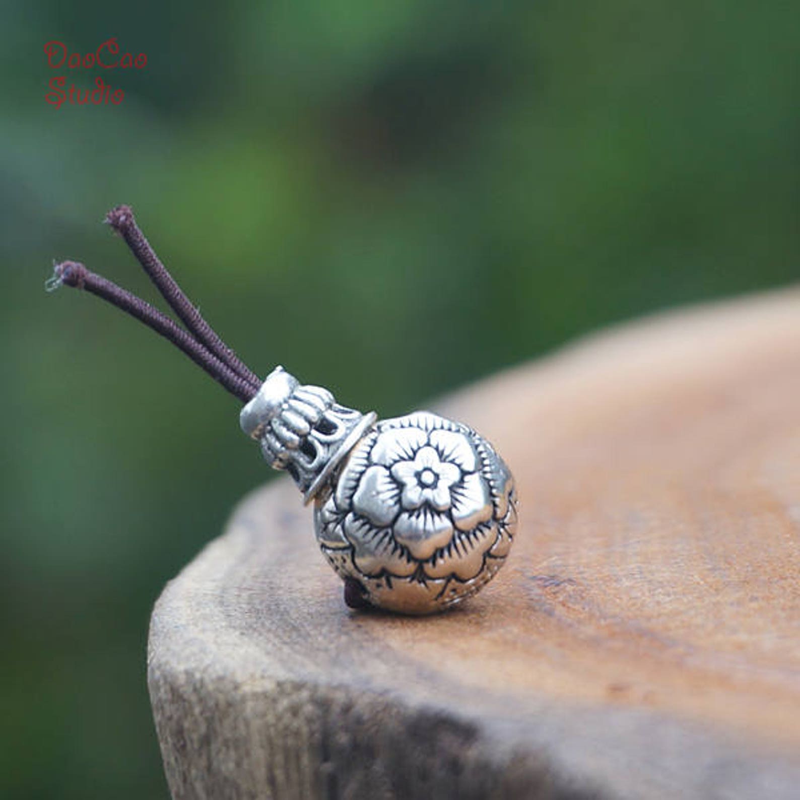 925 Sterling Silver Guru Beads Carved Big Flower Guru Bead Etsy