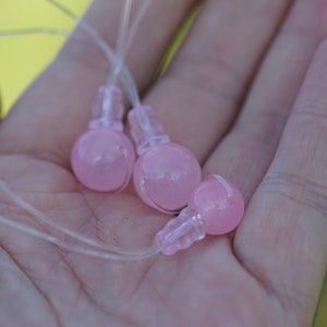 1pcs Dyed Pink Crystal Guru Bead ,  Gem Stone Guru Beads for Mala Bracelet ,  DIY Accessories Jewelry Findings 3 Holes 10mm 12mm