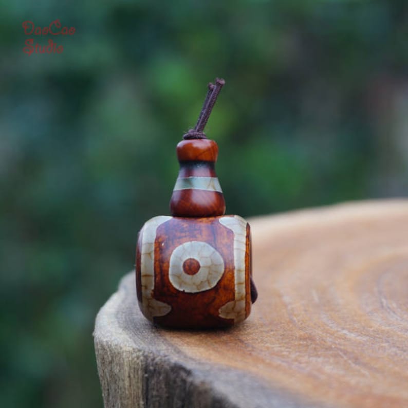 Stone Guru Bead Brown Agate Stripe Guru Beads DIY Etsy