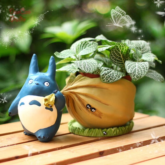 Fairy Garden Planter Pot Blue Ro Back Basket Fairy Garden Planter Pot Blue Ro Back Basket Miniature Ghibli Studio Mini Supplies Succulent Terraium Diy Accessories