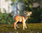 1pcs Tiny Miniature Small Sika Deer Banbi Fairy Garden Supplies Succulent Terraium DIY Accessories