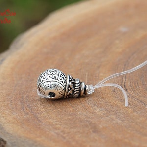 925 Sterling Silver Guru Bead , Antique Silver  Carved Curl Guru Bead  ,  Spacer Beads DIY Accessories Jewelry Findings 8mm 10mm 12mm 3 Hole
