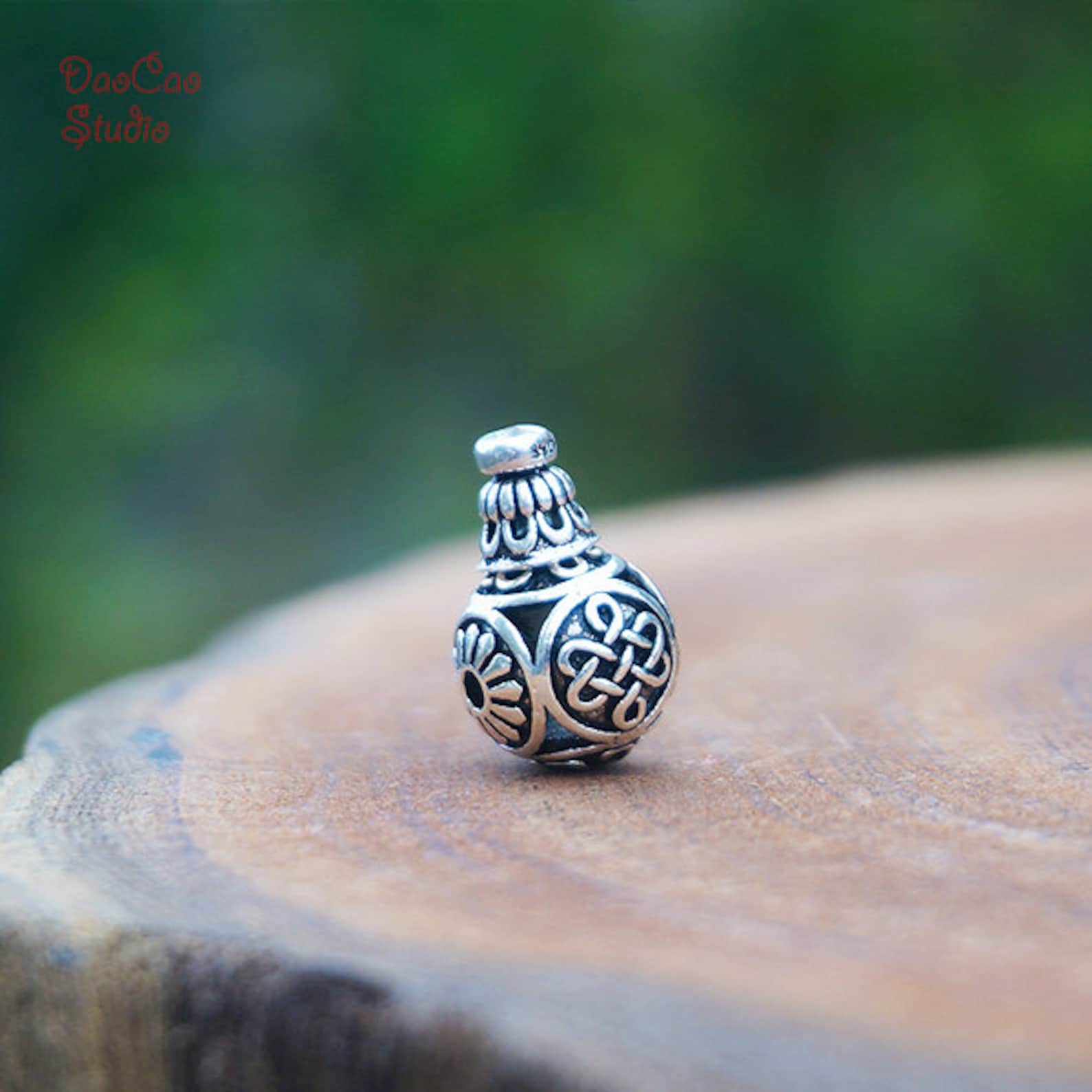 10mm 925 Sterling Silver Guru Beads Carved Chinese Knot Guru Etsy