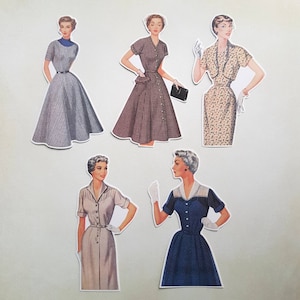 5 adesivi Retro Ladies anni '40 e '50. Adesivi carini. Moda. Decorazioni per diario, planner e scrapbooking via posta ordinaria. Effimere.