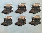 6 x Typewriter stickers. Vintage style. Retro. Steampunk. Snail mail hobonichi midori planner journal decorations. Ephemera.