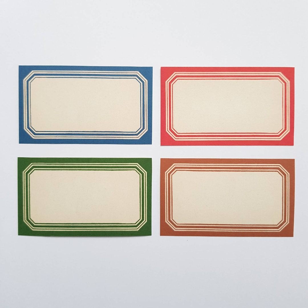 6 X Medium Size Wide Border Address Labels Dennison Style. - Etsy