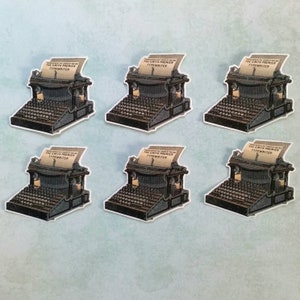6 x Schreibmaschine Sticker. Vintage-Stil. Retro. Steampunk. snail mail Scrapbook Planer Journal Dekorationen. Ephemera.