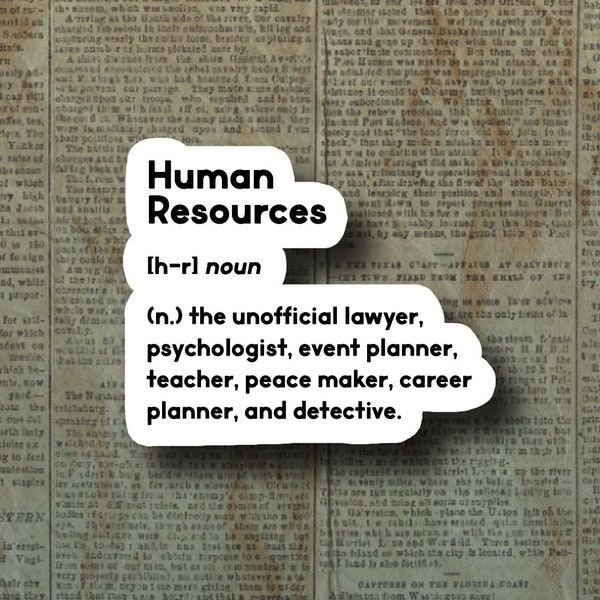 Funny Human Resources sticker, Funny HR sticker, Funny HR quotes, Gift for HR, Human resources gift, Sarcastic hr