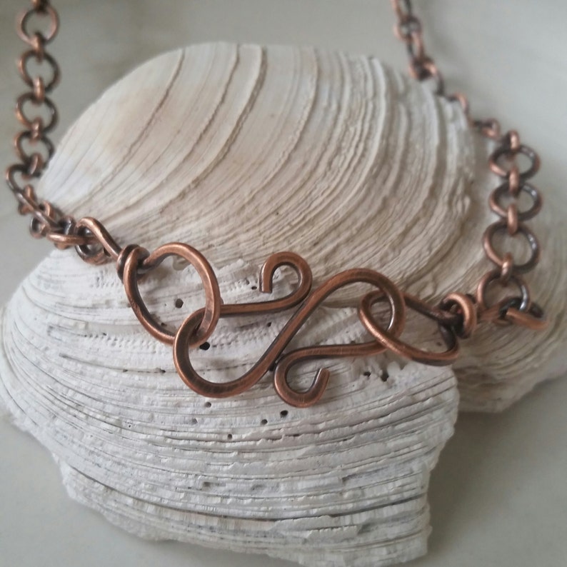 Copper Pendant Necklace Wire Weave Necklace Copper Wire Etsy