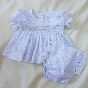 BABY PAMELA- PDF sewing pattern download only for smocked yoke dress/for preemies up to 5.5lbs