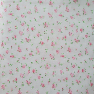 Pink Rosebuds Print from Fabric Finders- 100% Cotton, 60" wide- Available in yard and  half yard increments.